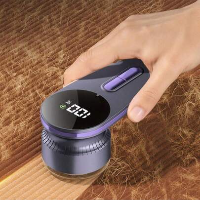 USB Charging Fabric Hair Remover And Clothing Trimmer -3 Adjustable Modes, With Power Display, Portable Mini Hair Remover, Suitable For Home And Travel, Perfect Christmas Gift, Travel Beauty, Elegant Design, Durable Structure
