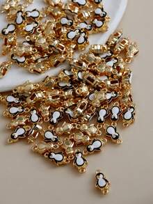 10/20/50/100/500pcs Alloy Oil Drop Small Yellow Duck Animal Pendant DIY Cartoon Cute Pet Earrings Necklace Bracelet Earrings Jewelry Making Keychain Accessories - Multicolor - View 13