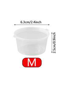 50pcs/Pack Disposable Seasoning Containers With Sealed Lids, Suitable For Takeout, Sauce Dishes, Integrated Chili Sauce And Soy Sauce Small Plate Compartment Boxes - Multicolor - View 12