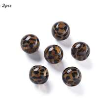 新款豹纹亚克力散珠心形星形透明直孔DIY手机链串珠材料 - 彩色 - 查看 28