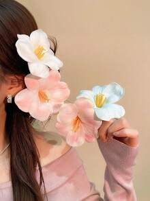 Set de 9 piezas de pasadores de pelo con mariposas y flores coloridas, elegantes pasadores laterales de estilo de señora, accesorios de pelo con flores artificiales adecuados para playa/viaje/sesión de fotos, atuendos de vacaciones para mujer, accesorios para la cabeza - Multicolor - Ver 17