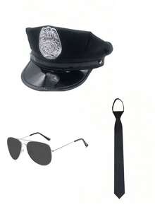 Party Costume Prop Set, Atmosphere-Filled, Instantly Become The Center Of Attention (Eagle Logo Hat + Glasses + Tie) - Multicolor - View 11