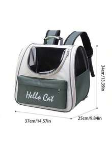 Mochila para gato de moda y transpirable, de tela Oxford multifunción y plegable con gran capacidad para mascotas, mochila para gato, mochila para perro, mochila para perro con sombrilla, diseño ergonómico 3D, adecuada para viajes, senderismo, compras y visitas veterinarias - Gris Claro - Ver 10