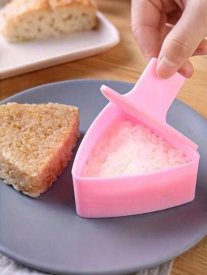 Japanische Dreieck Onigiri Form - Robuster Kunststoff Sushi Nori Presswerkzeug, zum Herstellen von perfekten Onigiri, Temari Sushi und Reisbällchen - Leicht zu reinigendes Küchengerät, geeignet für Hobbyköche und Profis, ergonomisches Design, leicht und praktisch, Onigiri Maker, kompaktes Design, Material, Kochbegeisterte