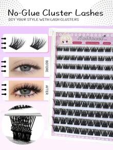 anlinnet 100/140pcs C-Curl Lash Extensions 9-13mm, Self-Adhesive Reusable Lashes, Natural & Thick Lash Enhancement Set, Comfortable & Non-Irritating - View 3