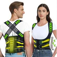 Corrector de Postura para Hombre Mujer, Faja para Postura de Espalda, Faja Lumbar Postural con Soporte Lumbar, Corregidor de Postura Ajustable, Adolescentes Enderezador de Espalda, Correctores de Escoliosis Joroba, Negro Small - Extra grande - Ver 11