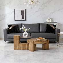 Coffee Tables - Wood + MDF+Glass - View 1