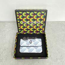 Mini Quilted Square Crossbody Bag For Women Designer Style Chain Purse Chic Gift Box Set Shoulder Bag Luxury Look---- - Blue Single Package + Gift Box - View 1