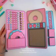 Donut Shop Pretend Play Set, Children's Role Play Toy, Paper Doll House, Handmade Non-Finished Book, Sticker, Children's Scrapbook Set, DIY Materials, Needs Handcrafting, Children's Stress Relief Toy, Sticker Painting - Multicolor - View 6