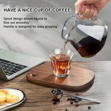 Bộ pha cà phê nhỏ giọt thủy tinh 600ml, bình thủy tinh borosilicate 20oz kèm 100 giấy lọc V02, tay cầm bằng gỗ óc chó và nắp thủy tinh, thích hợp cho gia đình, quán cà phê, nhà hàng và cắm trại ngoài trời, màu xám. - Nhiều màu - Xem 6