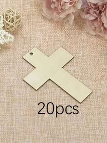 Personalized Wooden Baptism Cross Gift - Custom Name Plate, Elegant Calligraphy And Floral Pattern, Natural Wood Religious Decor For Church, Home, Christmas, Thanksgiving - Baptism, Wedding, Anniversary Unique Memento - Apricot - View 7