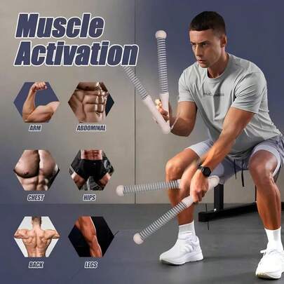 2pcs Cordless Battle Ropes - Unisex Cordless Training Ropes Fitness Equipment, Suitable For High-Intensity Interval Training, Full Body Workout For Arms, Abs, Chest, Ideal Fitness Gear, Training Equipment And Holiday Gift For Fitness Enthusiasts