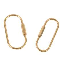 1个金色螺丝锁钥匙扣，极简风格金色钥匙链夹，男女通用登山扣钥匙圈，适用于背包、汽车、学校，哥特式Y2K风格 - 多款式 - 查看 8