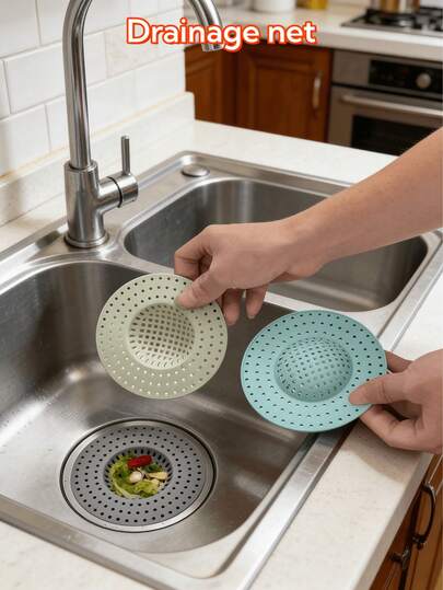 1pc Kitchen Sink Bathroom Drainage Filter, Floor Drainage Filter, Toilet Blockage And Pest Prevention Cover, Kitchen Sink Filter, Household Drainage Filter Screen, Easy To Clean , Suitable For Spring And Summer, Random Color