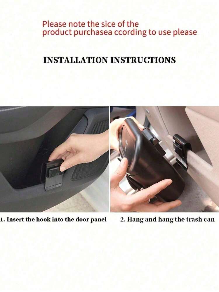 1pc Cute Butterfly Car Trash Can, Butterfly Trash Can Storage Box Black ABS Square Press Trash Can, Waterproof Trash Can. - Butterfly Trash Can - View 9