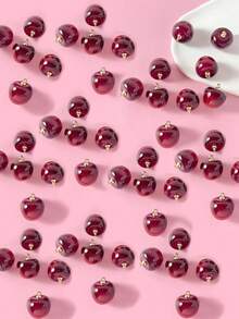 10/20/50/100pcs Set Fashionable Cherry Fruit Pendant - Brown - View 5