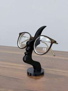 2pcs Unique Curved Eyeglasses Stand - Practical Minimalist Black Design, Plastic Material, Suitable For Living Room, Bedroom, Office, Or As A Gift For Family And Friends, Enhances Desk Or Nightstand Decor, Home Decor Accessory, Minimalist Design, Holiday Gift, Valentine's Day Gift, New Year Gift (1/2pcs Available) - 彩色 - 查看 4