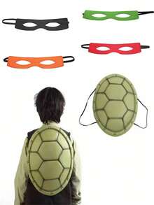2pcs/Set Cute Cartoon Turtle Shell Costume, Halloween Performance Outfit - Multicolor - View 1