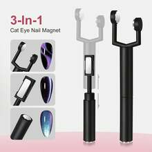 Herramienta magnética en forma de Y para arte de uñas, diseño de estilo coreano/japonés, utilizada para esmalte de uñas con efecto de ojo de gato - Atracción magnética fuerte, inodoro, fácil efecto de ojo de gato, accesorio imprescindible para el arte de uñas - Multicolor - Ver 1