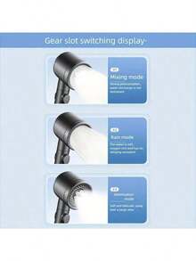 1 套高压三模式淋浴喷头套装 | 固定式和手持式淋浴喷头组合，豪华浴室水龙头配件 - 多色 - 查看 9