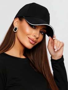 1 chiếc mũ lưỡi trai unisex màu trơn, kiểu dáng thường ngày, thoáng khí, chống nắng, phù hợp để đội hàng ngày, thời trang đa năng, có thể dùng làm mũ chống nắng khi đi nghỉ mát/quà tặng ngày lễ. - mũ bóng chày màu trơn - Xem 2