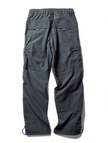 Pantalones chicos primavera chubascos pantalones rectos hombres rufián Shuai pantalones relajados y casuales muy bonitos ropa de trabajo de pantalones - humo gris - Ver 2