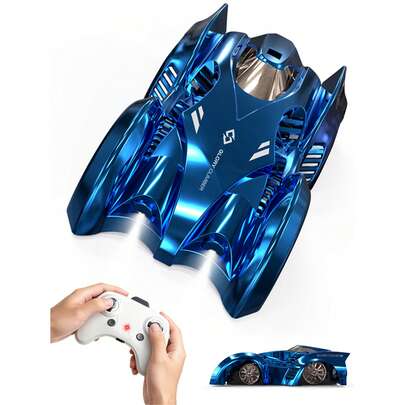 1pc Wall Climbing Remote Control Car, USB Rechargeable, Wall & Floor Climbing Car, RC Stunt Car With 360° Rotation, Mini LED Lights, Toy For Boys, Girls, Teens & Adults, Best Gift For Christmas, Halloween, Birthday, Spring, Summer, Autumn, Winter