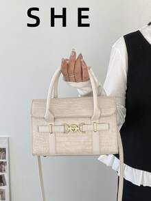 2026 New Fashion Elegant Small Square Handbag, Minimalist Versatile Shoulder/Crossbody Bag For Women - White - View 1