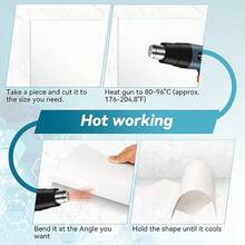 5 Pack White Plastic Sheets 12x12x0.04in Flexible High Tensile Plastic Sheets Hard Plastic Panel For DIY Materials Handicrafts Home Decoration - 12x12x0.04英寸 - 查看 4