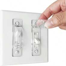 2/4pcs Switch Guard Covers, Transparent And White, Suitable For Toggle Switch/Rocker Switch, Blocking Switch Action, Safety Switch Lock, Switch Protective Cover, For Wall Light Switch Protection From Pets And Adults. Protects Toggle Light Switch Plate, Keeps Light On Or Off, Safeguards Your Lights Or Circuits - Multicolor - View 5
