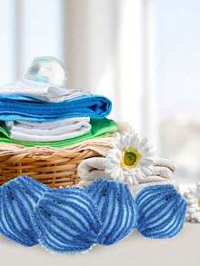 3 món dụng cụ loại bỏ xơ vải máy giặt, lưới bắt lông thú cưng bằng nylon, bàn chải chải xơ vải - Màu xanh hoàng gia - Xem 5