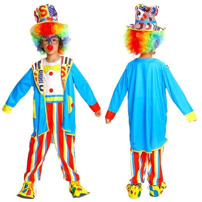Kids Clown Costume, Halloween Theme Party Carnival Performance Outfit For Boys & Girls