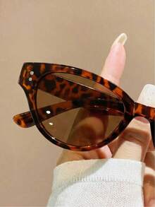 1 par unisex retro cat eye ovala bohemiska stil glasögon, multifunktionella och snygga - Multifärgad - Visa 3