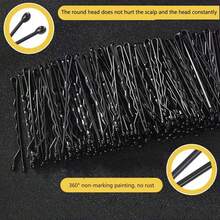 50pcs Women's Black Hair Clips, Bruise Side Clips, Hair Clips, U-Shaped Hair Clips, Steel Clip Accessories - Black - View 2