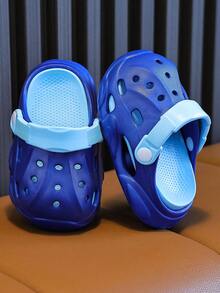 Kids Summer Sandals, New Boys & Girls Student Lightweight Non-Slip Beach & Indoor Slippers - Blue - View 13