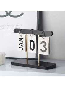 1pc Nordic Minimalist Creative Flip-Style Desktop Calendar Decor, Durable Plastic Material, Suitable For Living Room, Dining Table, Coffee Table, Office Desk, Home Decor, Back To School Essential, Desktop Decoration, Phone Sticker, Office, Study Supplies, School Use, School Supplies, Cardboard - A - View 8