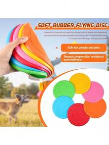 Silicone Dog , Floating Dog Disc, Reaction Training Interactive Toy, Suitable For Outdoor Activities Of Small & Medium Puppies - Multicolor - View 7
