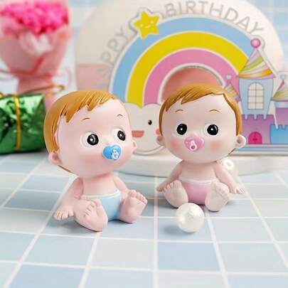 1个可爱迷你婴儿摆件，生动可爱，可作家居、桌面、汽车装饰品