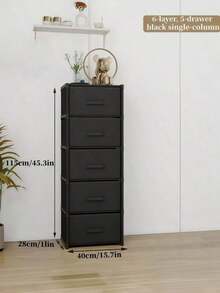 1件装简易储物柜，带多层抽屉，卧室内衣收纳柜，家用组装式储物架，落地式组装储物架 - 彩色 - 查看 12