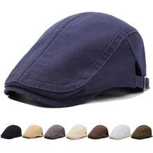 8色双面报童帽/贝雷帽，适合夏季、海滩、假日、节日和旅行 - A - 查看 7