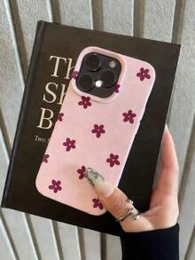 1pc Heart & Flower Pattern Litchi Texture Shockproof TPU Phone Case, Suitable As Holiday Gift For Men And Women, Compatible With Apple XS/XS Max/XR/11/12/13/14/15/16/17 Pro/Pro Max/14/15/16/17 Plus - Multicolor - View 4