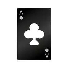 1pc Stainless Steel Spade A Poker Card Bottle Opener, Soda Bottle Cap Opener - Black and White - View 8