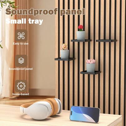 1个重型隔音板收纳架 - 多功能储物架，适用于家庭/办公室/录音室 - 兼容吸音板、香槟酒瓶 - 安装简便，现代风格（灰色/白色可选），墙面隔音板，办公收纳，时尚收纳架，结构坚固，酒瓶架，音乐制作人的理想之选