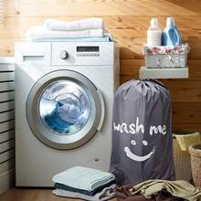 2pcs XL Size Laundry Bag, Dirty Clothes Storage Bag, Enough For 4 Loads, Can Be Easily Placed In Laundry Basket Or Hamper - Multicolor - View 6