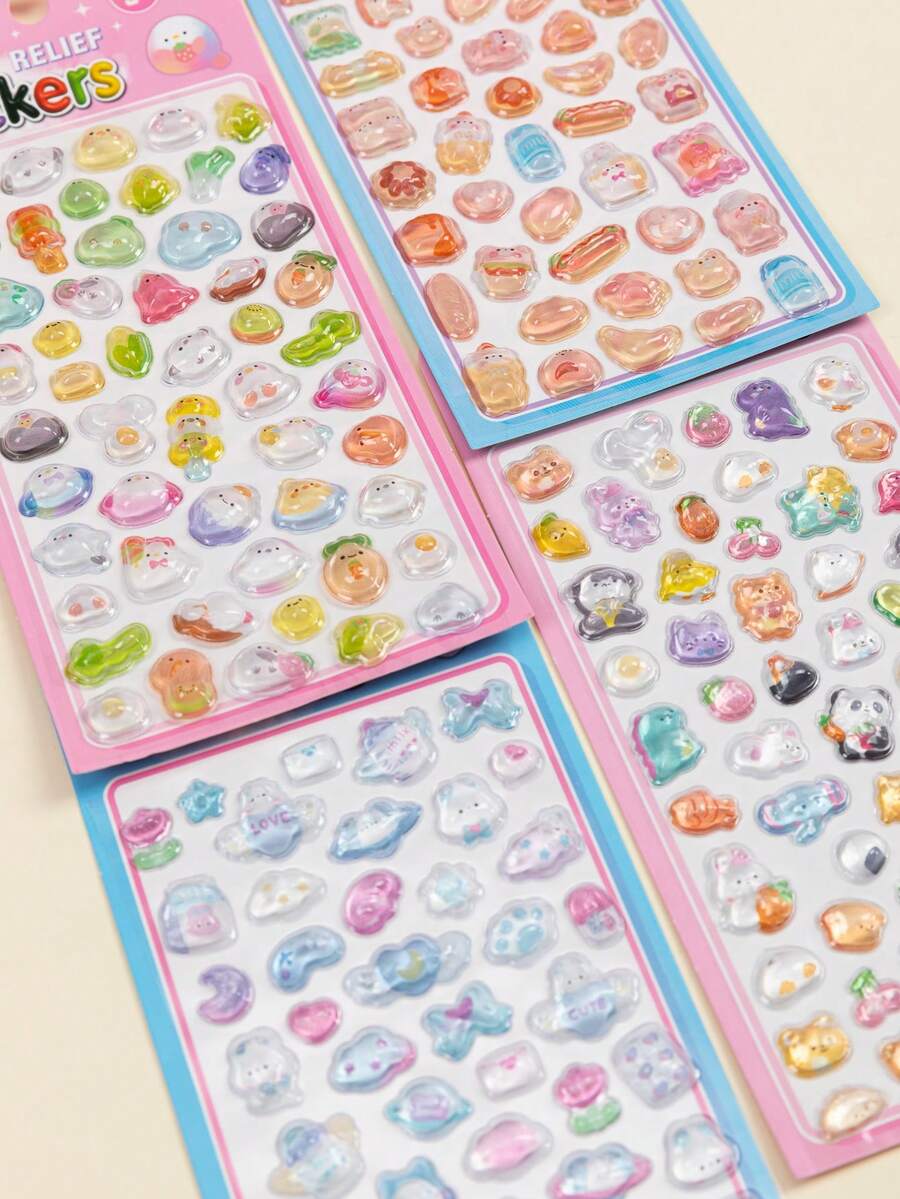 Nuevo conjunto de 2026 pegatinas de resina epoxi 3D con diseños de animales lindos | Adecuado para fundas de teléfono, pegatinas reutilizables impermeables, manualidades decorativas DIY, pegatinas de purpurina DIY, pegatinas para fundas de teléfono DIY, pegatinas para cuadernos DIY, pegatinas hechas a mano DIY, scrapbooking y decoración de papelería - Varios colores disponibles [Estilo/Embalaje aleatorio] - Ver 1