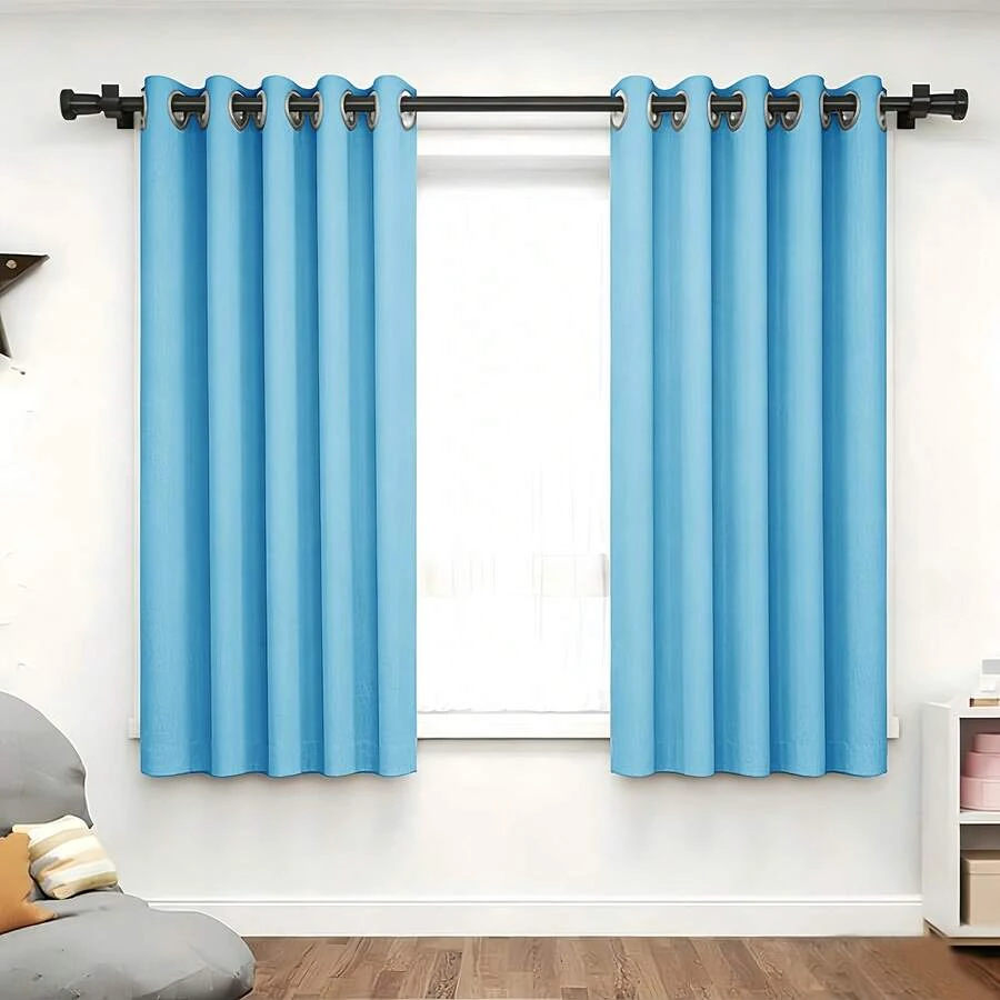 Blackout Curtains, Thermal Insulated, Opaque Curtains With Grommets, UV Protection, Bedroom Home Living Room Interior Decor - Blue - View 1