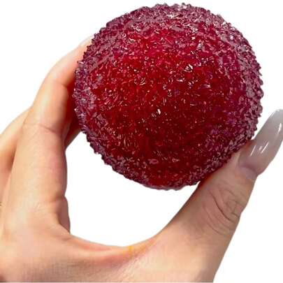 Lychee Shaped Stress Relief Desk Decor, Soft Squeeze Fidget Toy For Office & Home Use