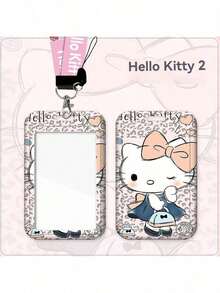 两件套，挂绳+卡套【正版授权】Hello Kitty校园照片夹，学生文具卡，编织挂绳公交卡，收纳盒钥匙扣，学生卡通保护套，交通卡，情侣透明长挂绳吊坠 - 多色 - 查看 19