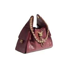 CHANEL 25 Bag 26C Gold Label Double C Logo Quilted Leather Chain Glue Calfskin With Gold Metal Hippie Style Shoulder Bag, Small Women's Red - AS5293-B20304-U3660 - 查看 2