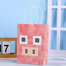 12个装 Minecraft 主题纸袋 | 像素游戏主题礼品袋、派对礼品袋、多用途手提袋，适用于生日、庆典、派对装饰、游戏玩家礼物，也适合日常购物和收纳 - 查看 8
